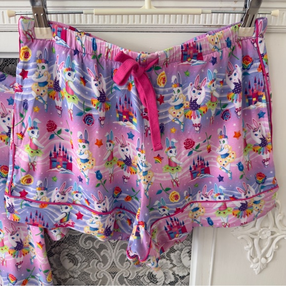 BNWT Posh Peanut x Lisa Frank 
Bunny Ballerinas Shorts Pajama Set - Picture 7 of 14